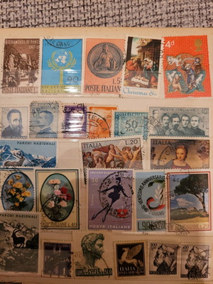 Lot of 25 Italian stamps 1960-70