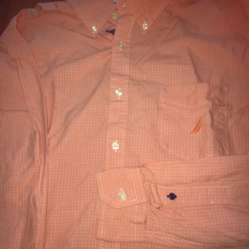 Nautica shirt L orange like new