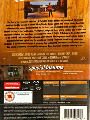 A Fistful of Dollars DVD action movie with Clint Eastwood, English subtitles