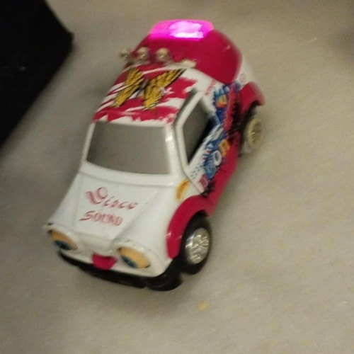 Disco Car Neon Pull Back and Go toy car used, excellent condition