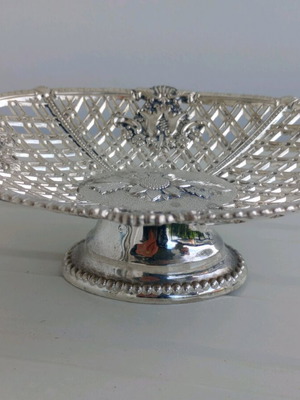 Antique bowl 1912 like new, oval noble metal mix