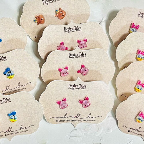 Children's earrings new, set with various designs