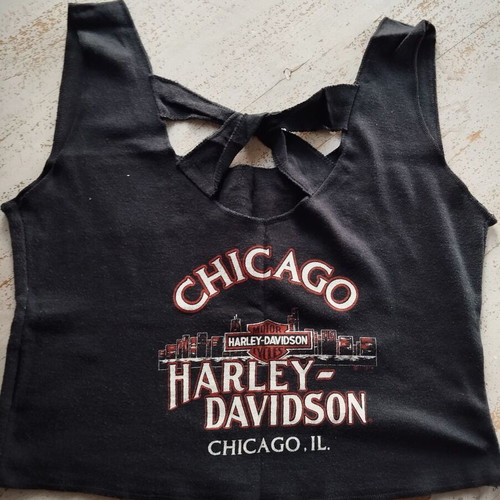 Vintage Harley Davidson original crop-top like new, black, size M