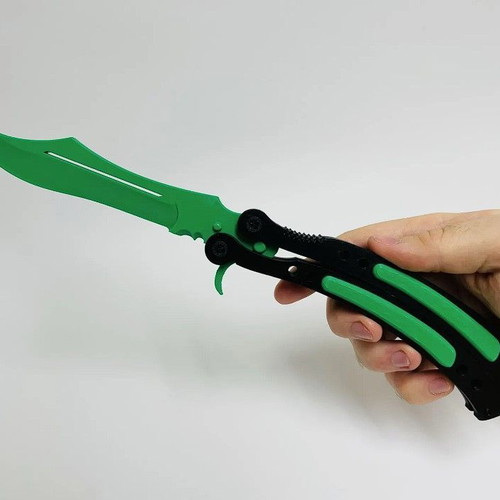 Csgo Emerald Butterfly Knife new, 3D printed display model