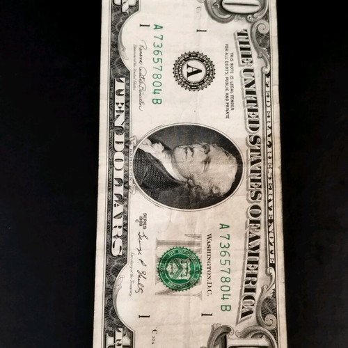 Ten dollars 1969 used, collectible banknote with C mark