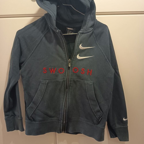 Nike Swoosh Hoodie like new, black, sizes 128 cm and 134 cm