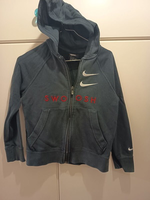 Nike Swoosh Hoodie like new, black, sizes 128 cm and 134 cm