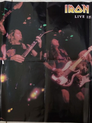Iron Maiden Live in Athens 1999 double-sided poster used