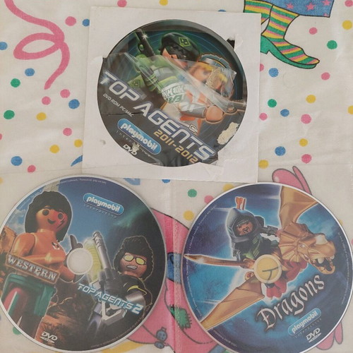 Playmobil DVD sets 1&2, Dragons, Western like new, pack of 3