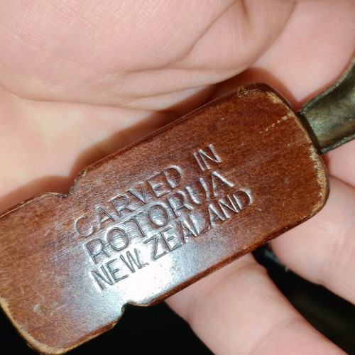 Vintage bottle opener like new, handmade carved Rotorua Maori Tekoteko