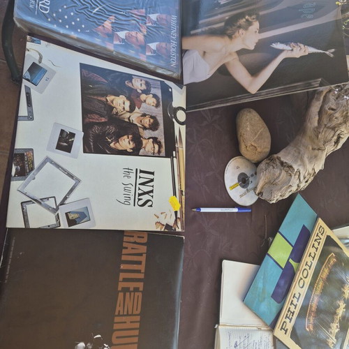 Vinyl record pack of 4 including U2 Gatefold 2LP, Helloween, The Bodyguard, INXS like new