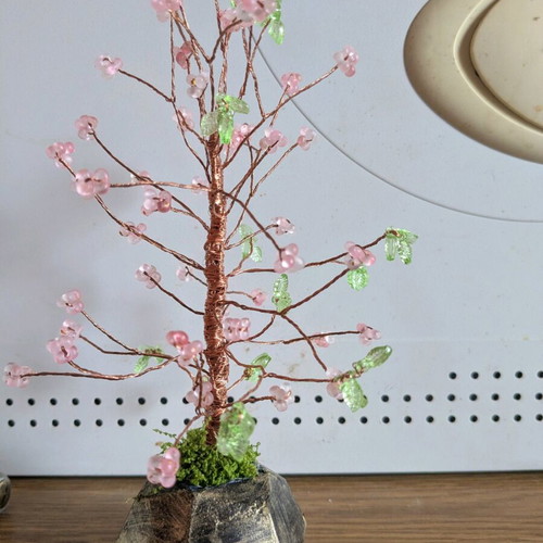Handmade tree new with painted plaster base