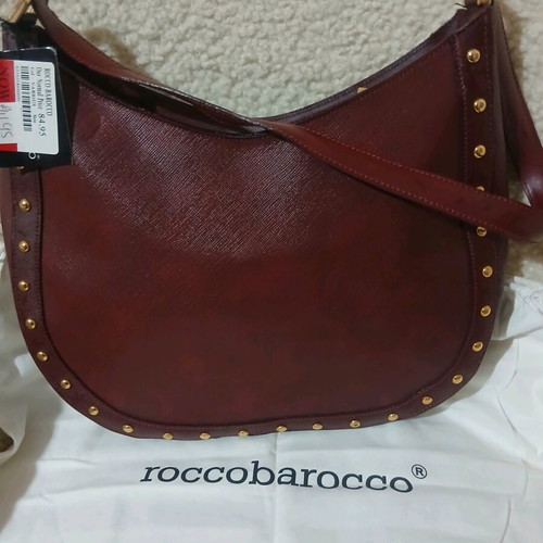 Rocco Barocco women's shoulder bag, burgundy