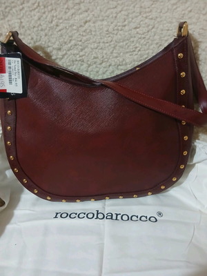Rocco Barocco women's shoulder bag, burgundy