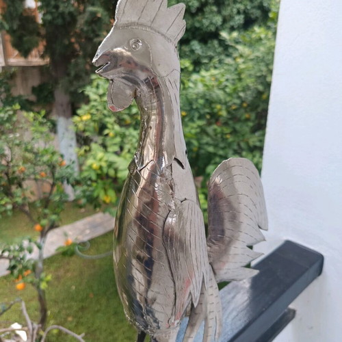 Handmade alpaca rooster like new, ornate decorative