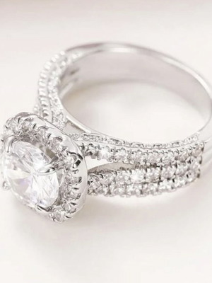 Δαχτυλίδι ασημί 925 με διαμάντι moissanite καινούργιο, νούμερο 55