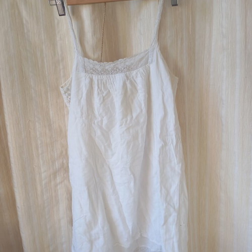 Stradivarius white linen dress like new, size S