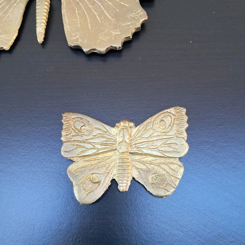 Handmade brass butterflies like new, solid brass