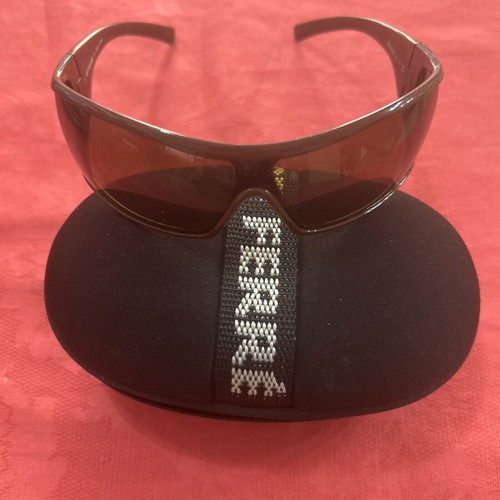 Vintage Gianfranco Ferré sunglasses with brown shield lenses, used