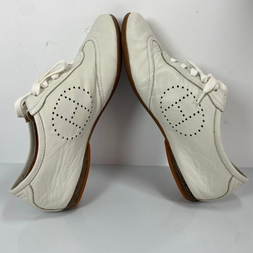 Hermes Perforated H Sneaker used, size 37.5, cream