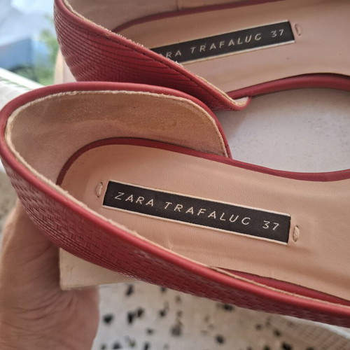 Zara red ballerinas like new, size 37