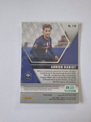 Panini Mosaic UEFA Euro Soccer 2021 Adrien Rabiot Gold Mosaic