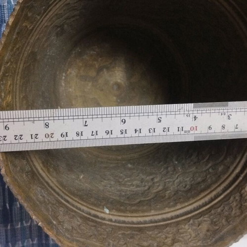 Bronze flowerpot cachepot used, decorative