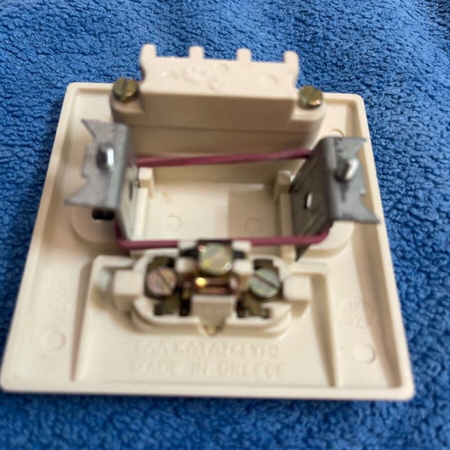 Single switch and socket bakelite external Greek made 1970