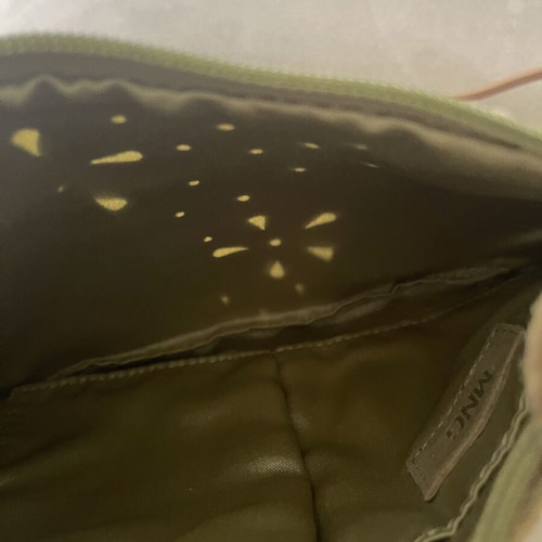 Mango small suede crossbody bag like new, green with beige leather strap