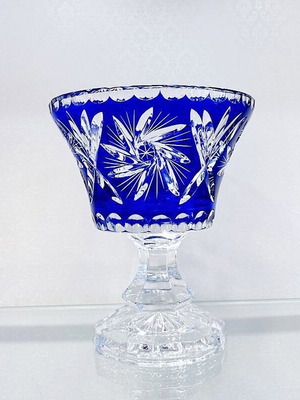 Μπολάκι κρυστάλλινο μπλε