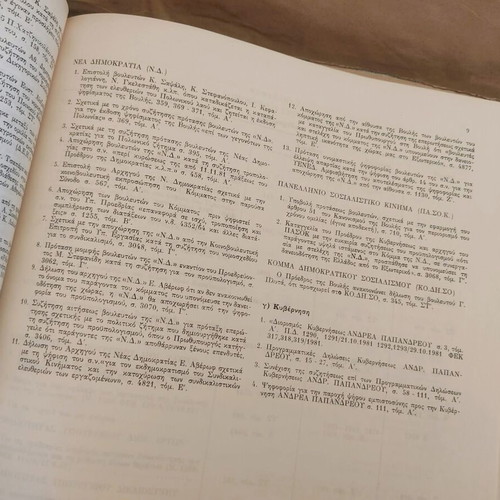 Index of Parliamentary Proceedings 1982 used