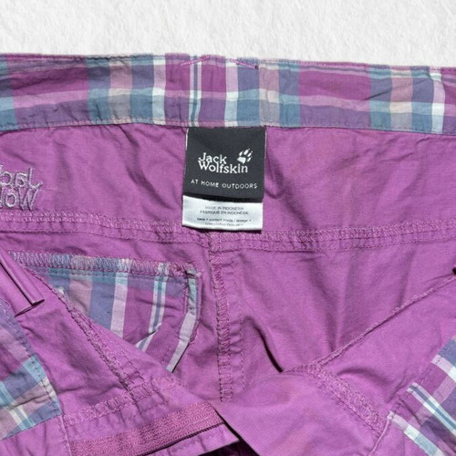 Jack Wolfskin Pants used, purple with plaid detail