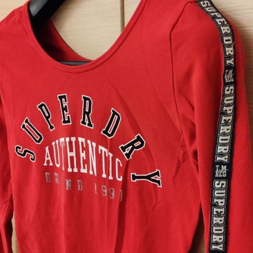 Superdry Maddox Sporty Red Bodysuit Medium New