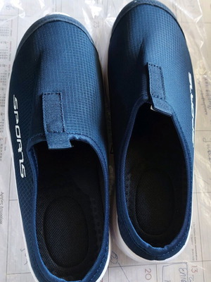 Sports fabric slippers blue size 37 new