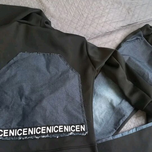 Women's set with denim accent like new, black