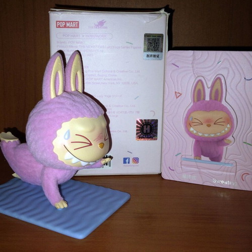 Pop Mart 2024 The Monsters Lazy Yoga Sweating Labubu figure like new