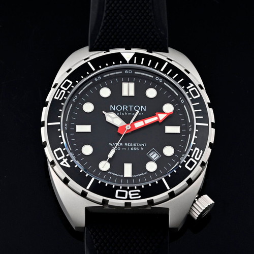 Norton Marine watch new, automatic, 46mm, black, 200m waterproof