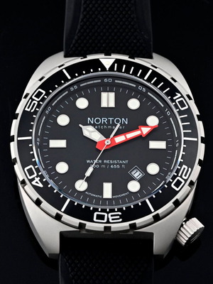 Norton Marine watch new, automatic, 46mm, black, 200m waterproof