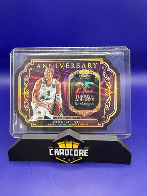 Mike Batiste 2024-25 Panini Crown Royale EuroLeague 25th Anniversary Gold Card /10