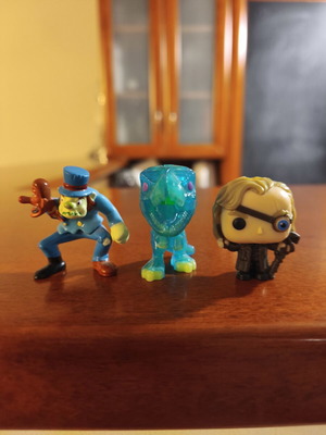 Kinder figures like new, Madeye Moody, Dr Jekyll and Mr Hyde, Jurassic World