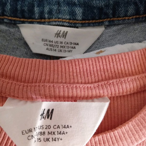 H&M denim shorts set for girl 13-14+ years like new