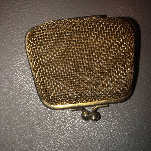 Vintage gold metal wallet used