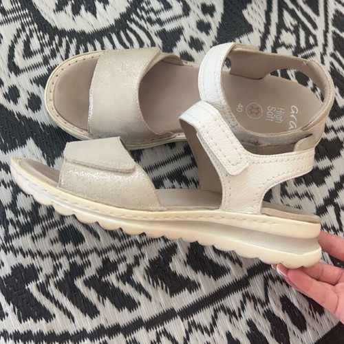 Ara anatomical sandals like new, size 40, white and grey