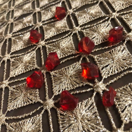 Plastic crystals new, 438 pieces, pomegranate fruit shape