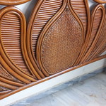 Bamboo headboard like new, solid, height 1.10m, width 1.95m