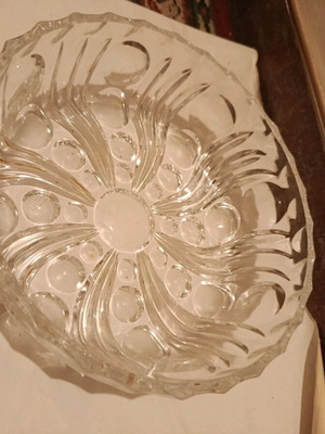 Glass serving platter like new, 1990s origin Greece
