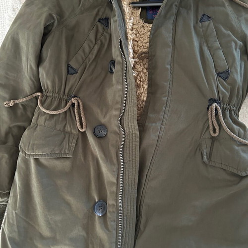 Alcott women's parka like new, size S, khaki with removable lining