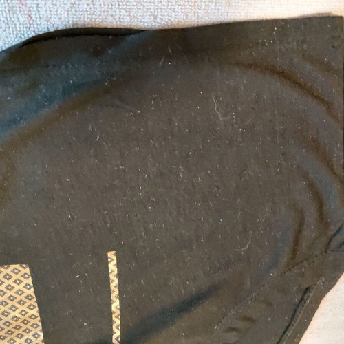 Black top with gold print like new, size M