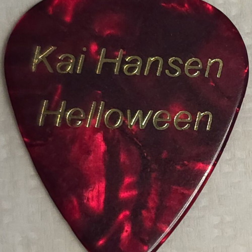 Helloween guitar pick new from Athens concert by Kai Hansen