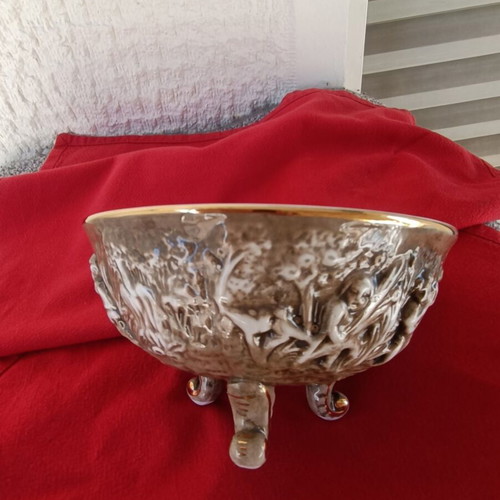 Vintage R.CAPODIMONTE Italy bowl vase new